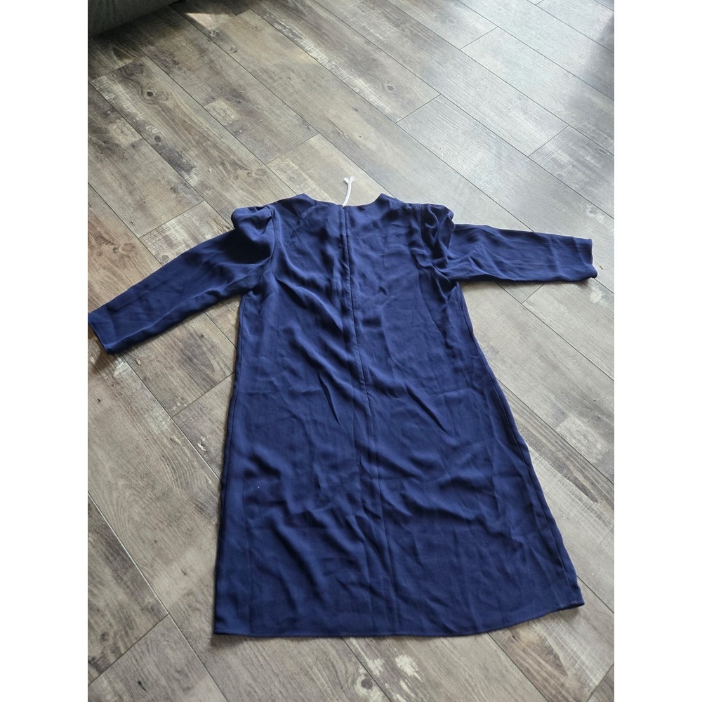 Shoshanna Navy Nikko Dress Lace-Up Nautical Sz 12 3/4 Sleeve MSRP $395 - Picture 2 of 7